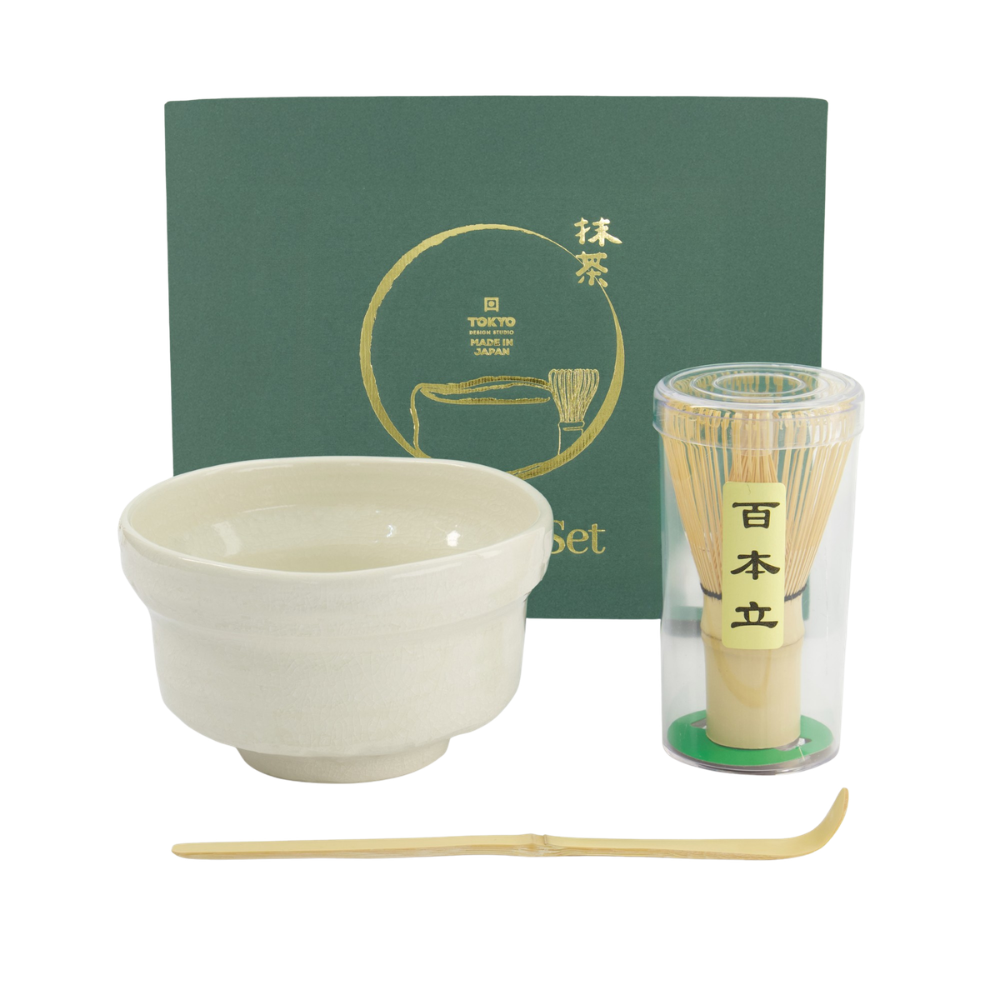 Matcha gavesæt - hvid